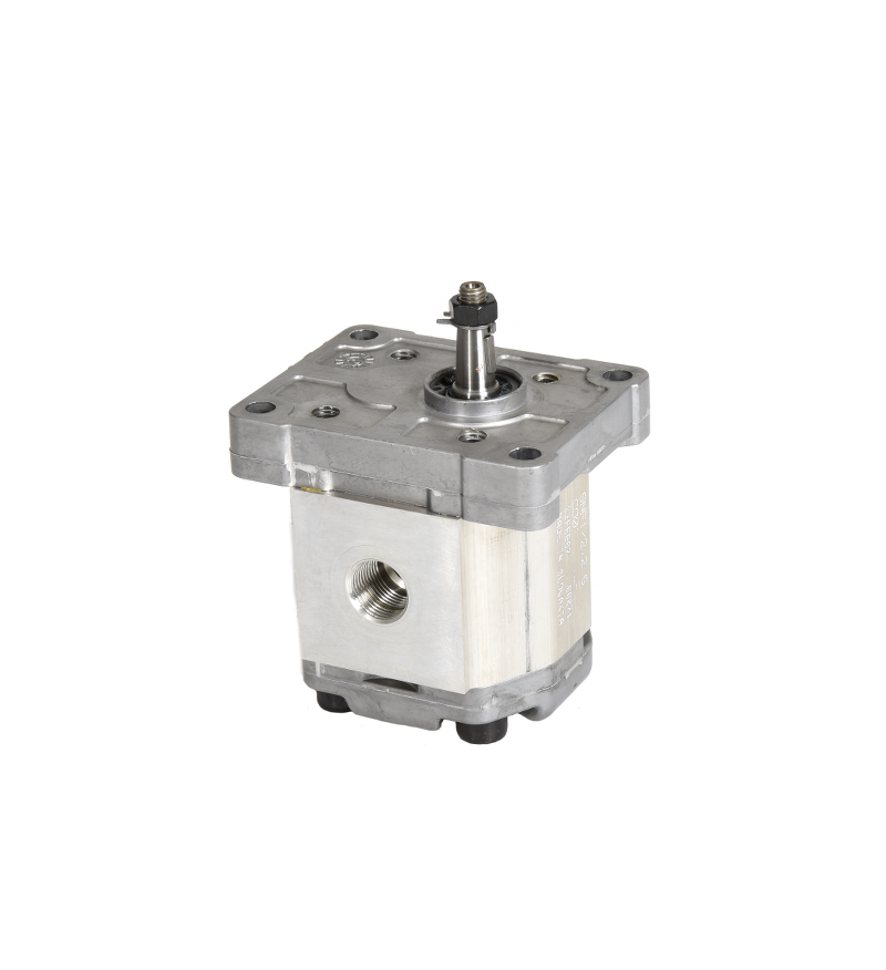 Standardhydraulpump med fyrkantigt monteringsfäste och utskjutande axel för hydraulsystem